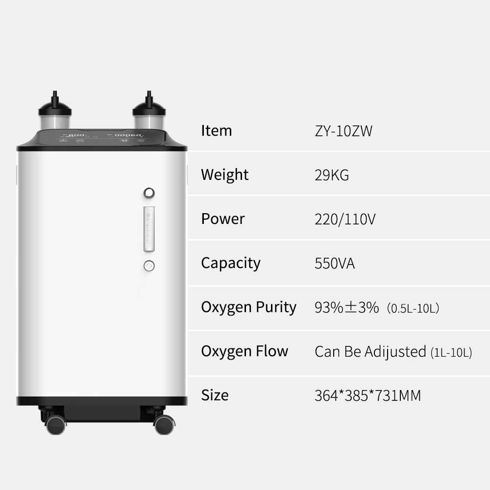 10L Medical 95% High Purity Oxygen Concentrator CE Certification
