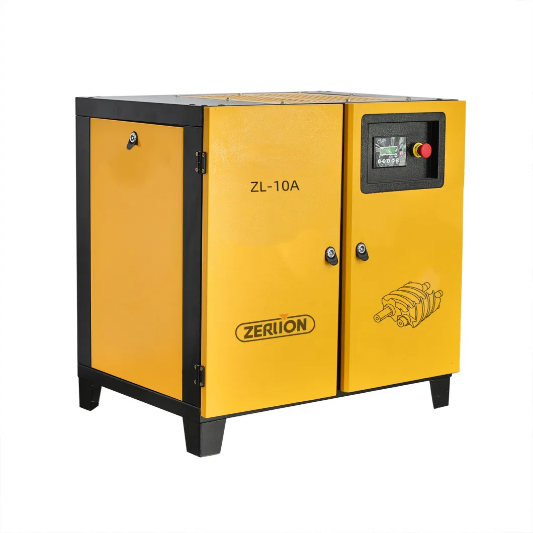 7.5kw 10HP Stationary Screw Air Compressor High Efficiency Airend Direct Driven Rotary Screw Air Compressor with Air Cooling